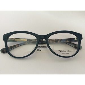 New Christian Siriano Eyeglasses Blue Print 52-17-140 Frames